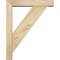 Ekena Millwork Traditional Block Rough Sawn Bracket w/ Offset Brace, Douglas Fir, 4"W x 16"D x 20"H BKT0402X16X20TRA05RDF - alternate 2